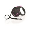 Flexi Black Design szalagos automata póráz L 5m 50kg-ig pink FLE4118