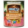 Happy&Fit Natural Dog Konzerv Marha & Pulyka Áfonyával & Sáfrányolajjal 800g HF90920