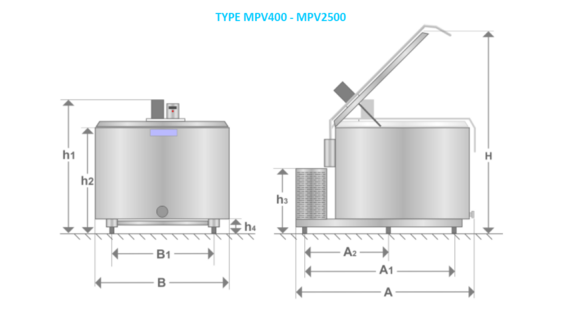 Milkplan Tejhűtő 500L, 3 fázis, 2 fejéses