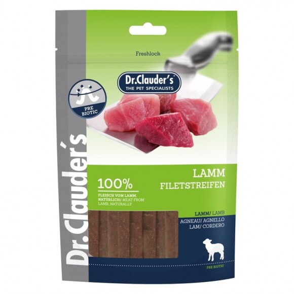 Dr.Clauders Dog Jutalomfalat Premium Bárányfilé Csíkok 80g