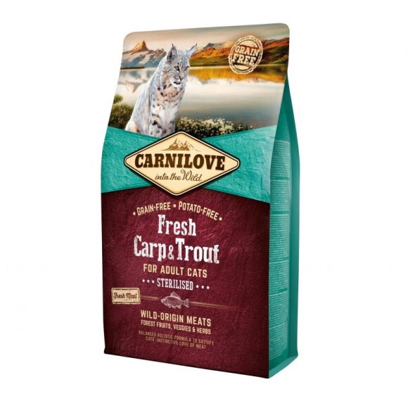 Carnilove Fresh Adult Cat Carp & Trout Sterilised - Ponty és Pisztráng Hússal 2kg