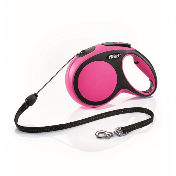 Flexi New Comfort zsinóros automata póráz M 8m 20kg-ig pink