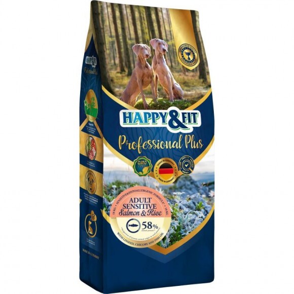 Happy&Fit Professional Plus Adult Sensitive Salmon & Rice 18kg